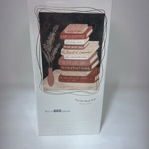 Jiggy Lazy Girl Book Club 800-piece jigsaw puzzle by artist Natalie Linnea